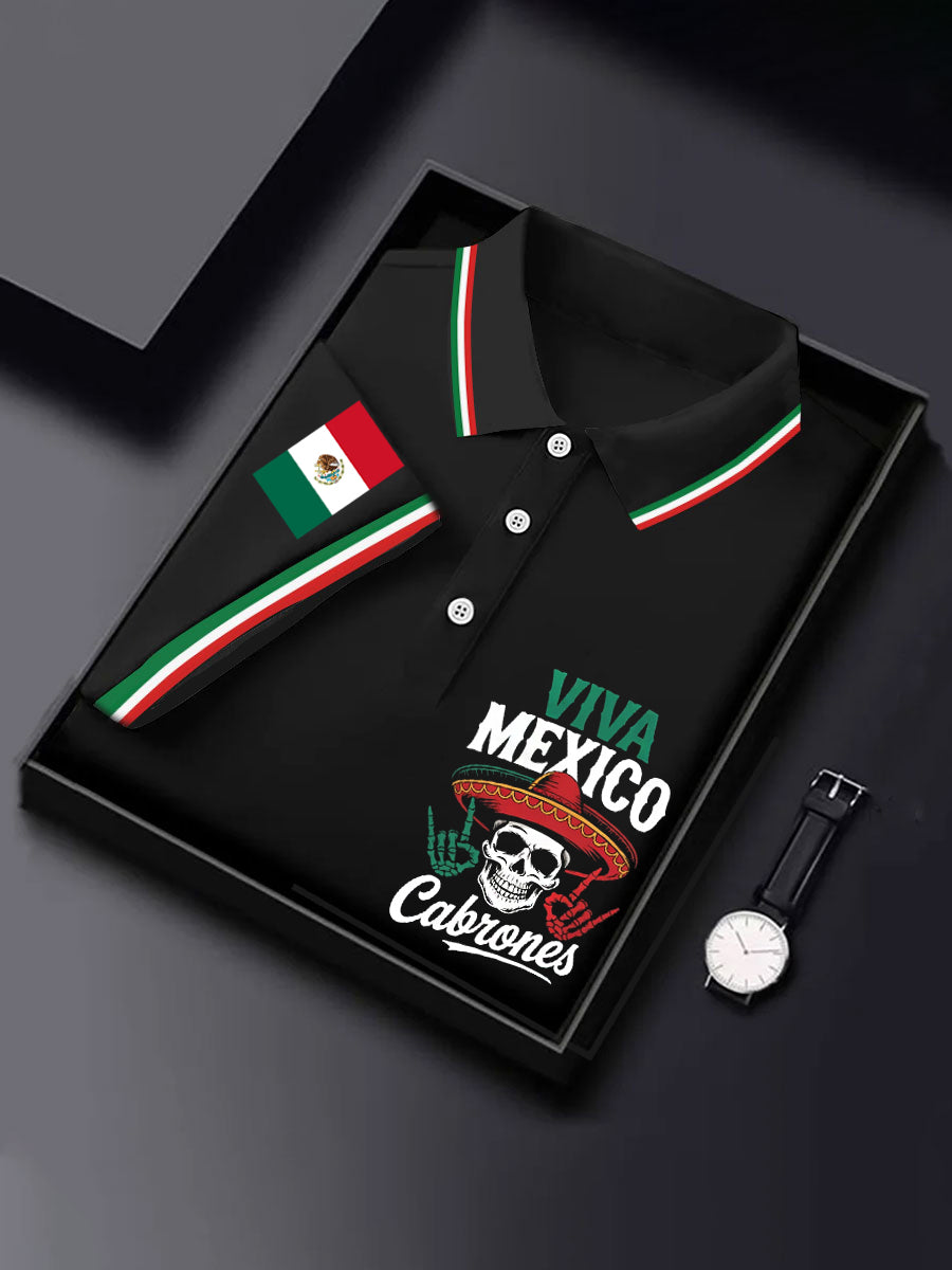 Día de la Independencia de la bandera mexicana para hombre VIVA camiseta de manga corta casual mexicana