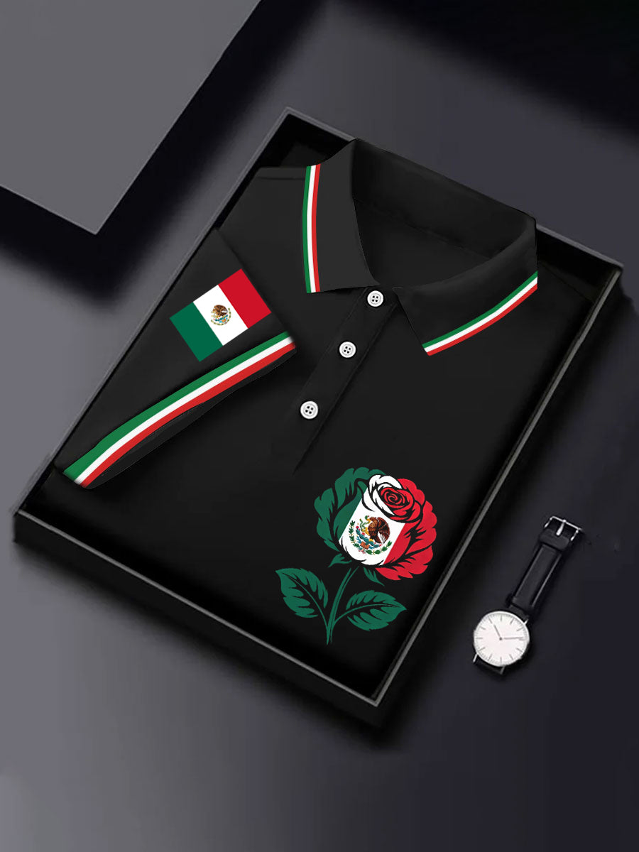 Día de la Independencia de la bandera mexicana para hombre VIVA camiseta de manga corta casual mexicana