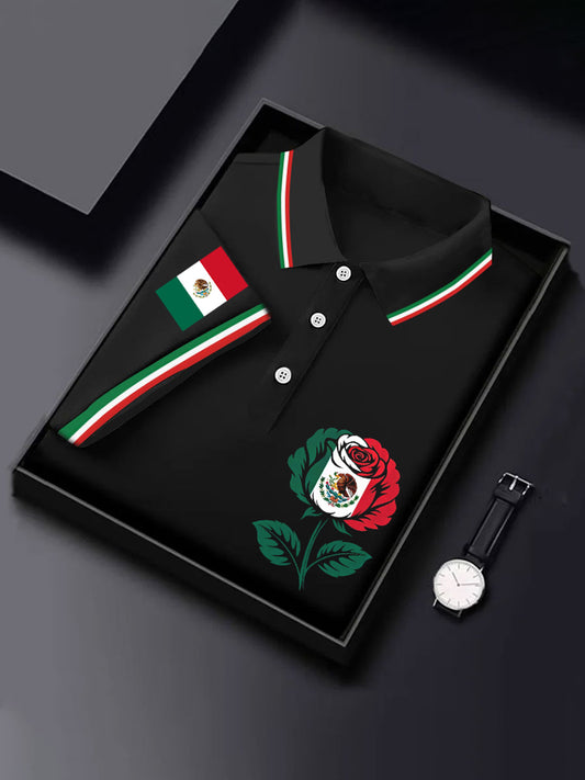 Día de la Independencia de la bandera mexicana para hombre VIVA camiseta de manga corta casual mexicana