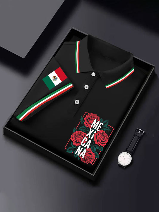 Día de la Independencia de la bandera mexicana para hombre VIVA camiseta de manga corta casual mexicana