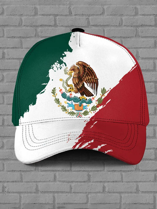 Unisex Mexicn Falg Print Sombrero