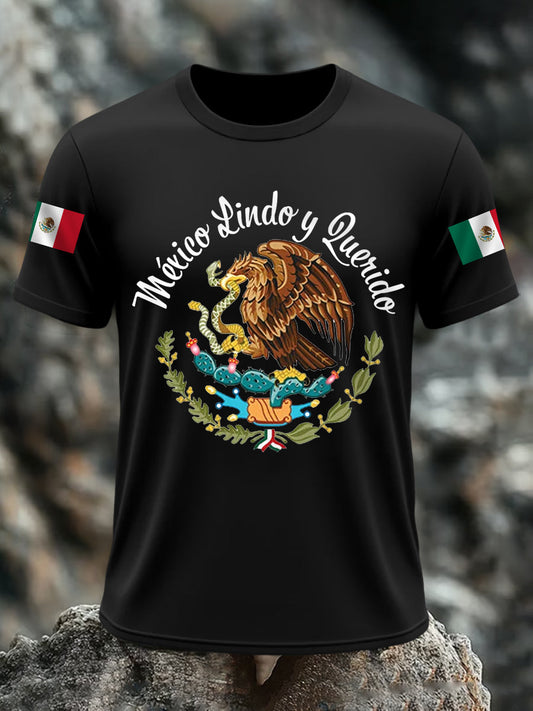 Camiseta Casual México Lindo y Querido para Hombre