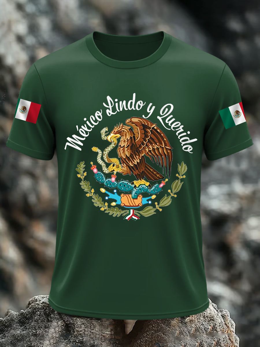 Camiseta Casual México Lindo y Querido para Hombre