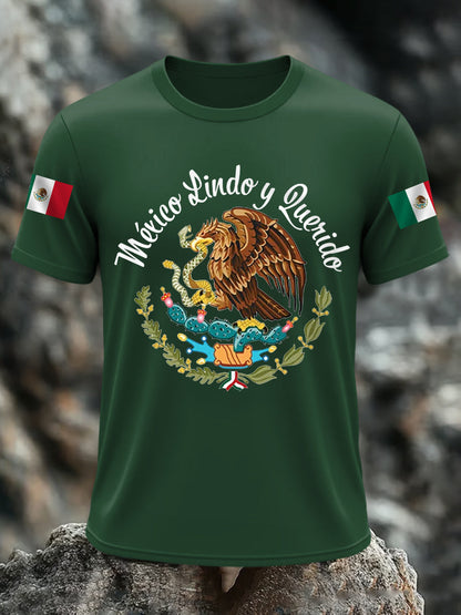 Camiseta Casual México Lindo y Querido para Hombre