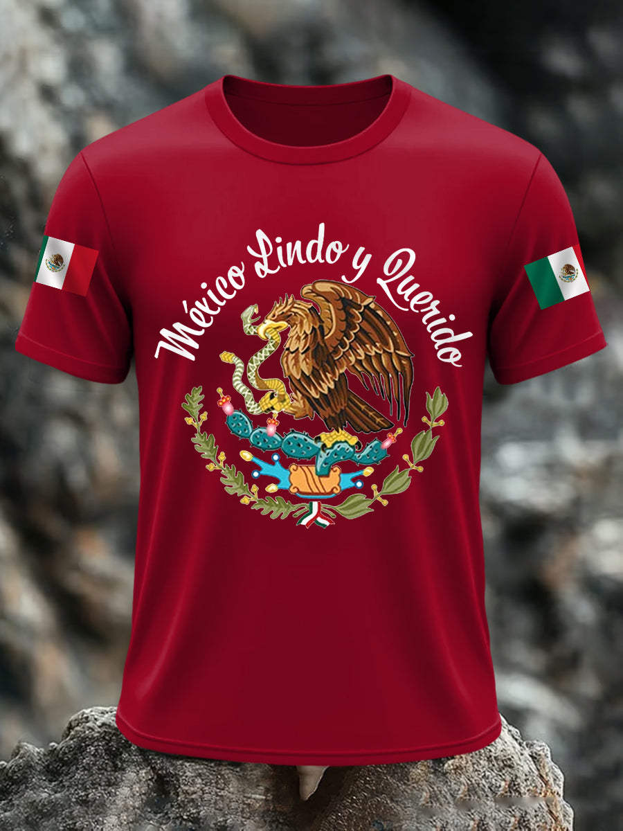 Camiseta Casual México Lindo y Querido para Hombre