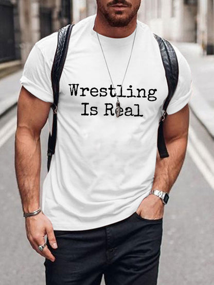 La lucha libre de los hombres es camisetas reales