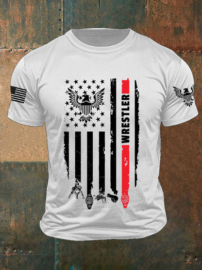 Camisetas de Hombre Wrestling Flag