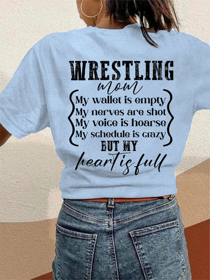 Camisetas de mamá de lucha libre de las mujeres