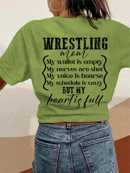 Camisetas de mamá de lucha libre de las mujeres