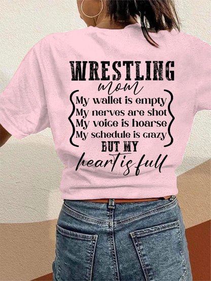 Camisetas de mamá de lucha libre de las mujeres