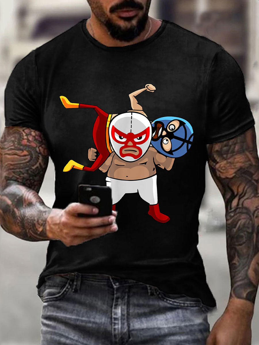 Camisetas de Hombre Wrestling Mask