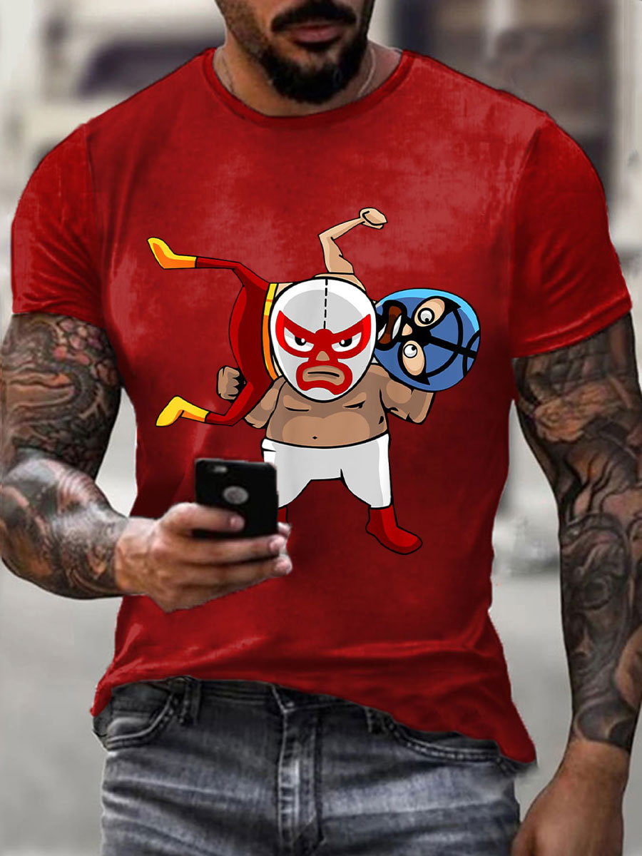 Camisetas de Hombre Wrestling Mask