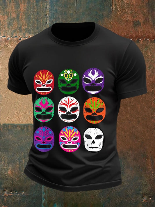 Camisetas de Hombre Wrestling Mask