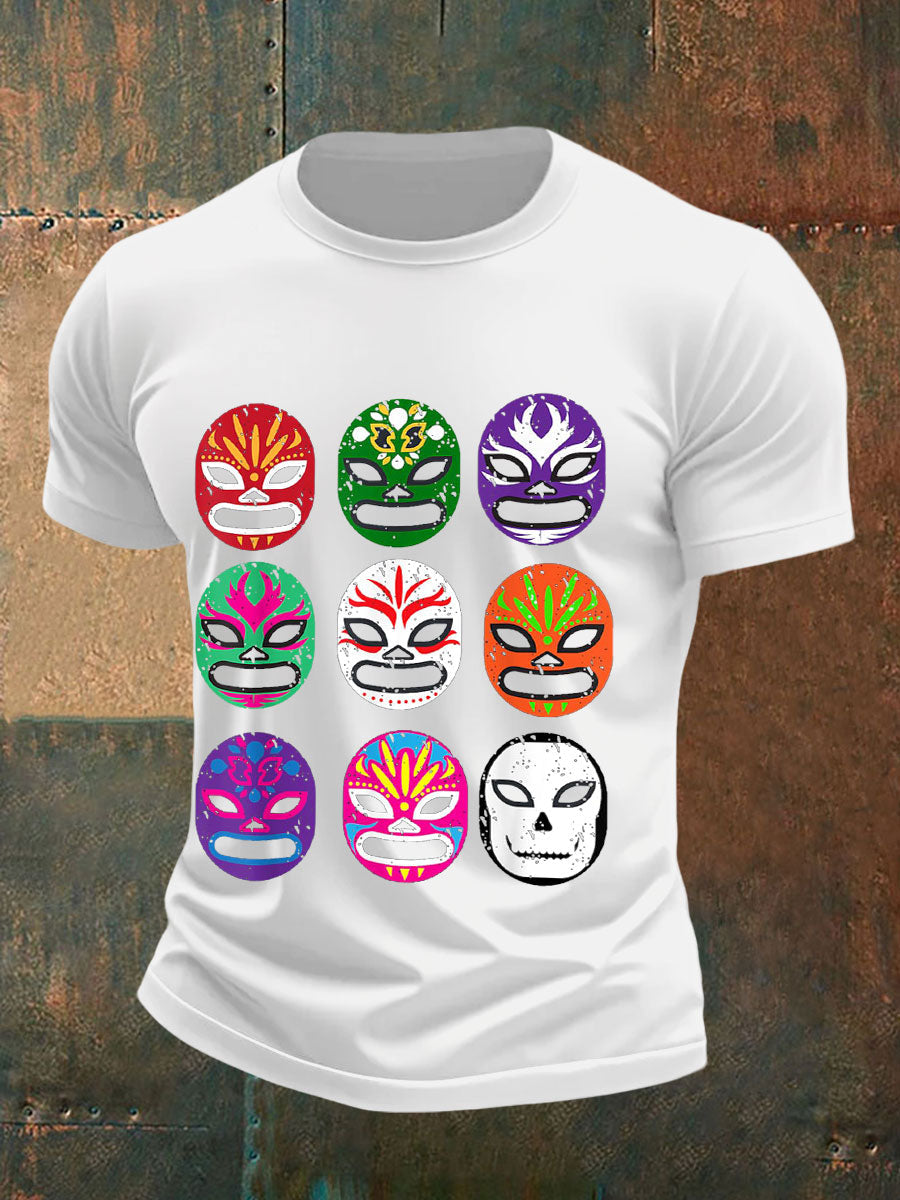 Camisetas de Hombre Wrestling Mask