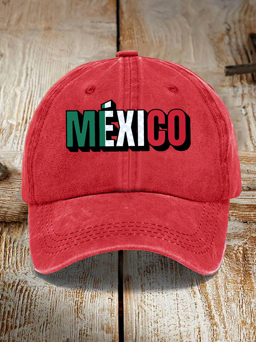 Sombrero estampado México unisex