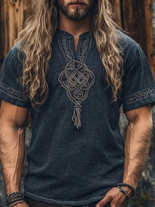 Camiseta vikinga vintage para hombre