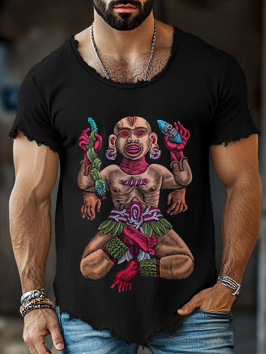 Camisetas Cihuateteo de hombre con flecos