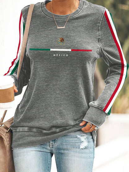 La bandera mexicana de las mujeres imprime la camiseta ocasional mexicana del día de la independencia