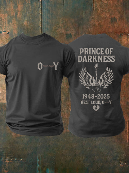 Prince Of Darkness Rock Legend Memorial Tee para mujer