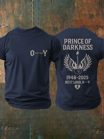 Prince Of Darkness Rock Legend Memorial Tee para mujer