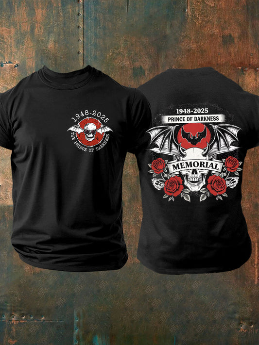 Prince Of Darkness Forever Rip Legend Memorial Camiseta de manga corta para hombre