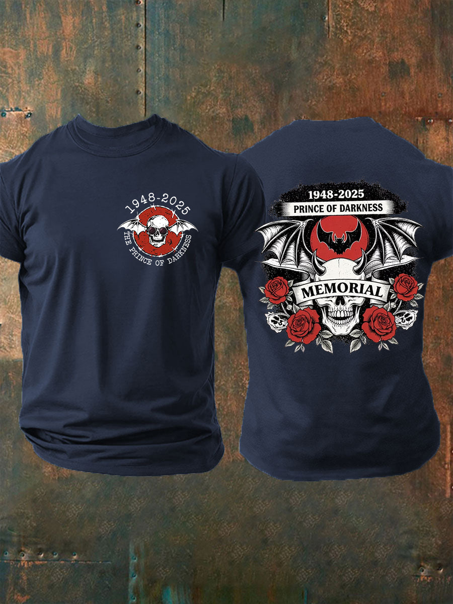 Prince Of Darkness Forever Rip Legend Memorial Camiseta de manga corta para hombre