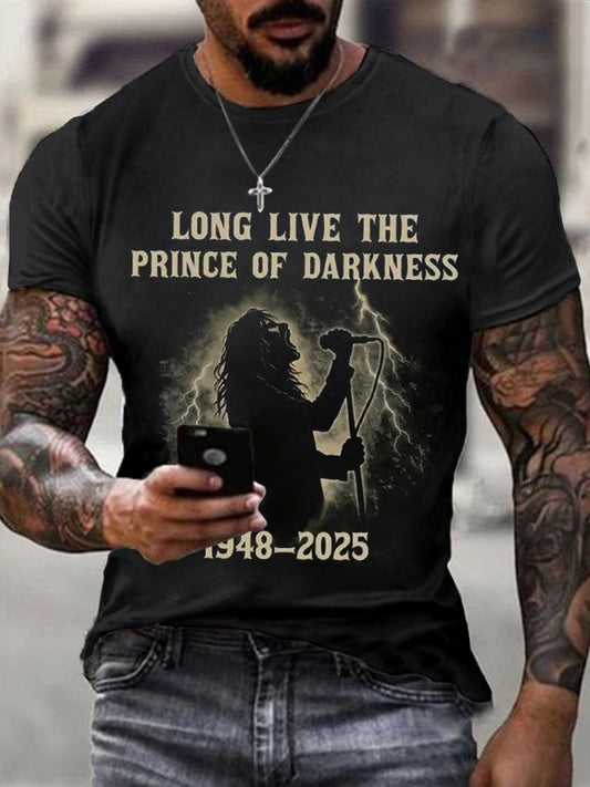 Prince Of Darkness Forever Rip Legend Memorial Camiseta de manga corta para hombre