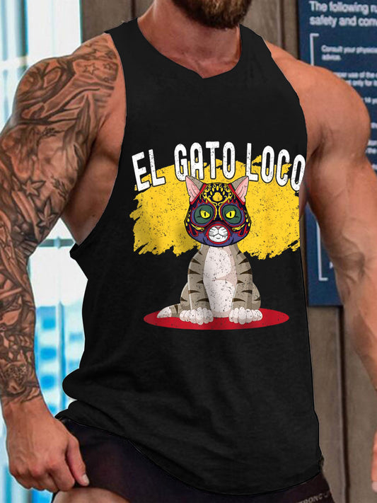 Chalecos de máscara de lucha El gato loco de hombre