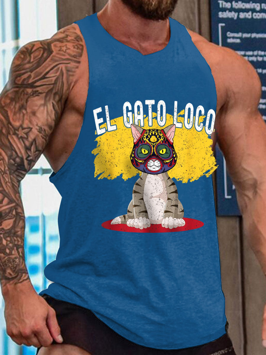 Chalecos de máscara de lucha El gato loco de hombre