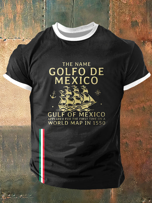 El nombre Colfo de México imprimir Vintage moda camiseta de manga corta