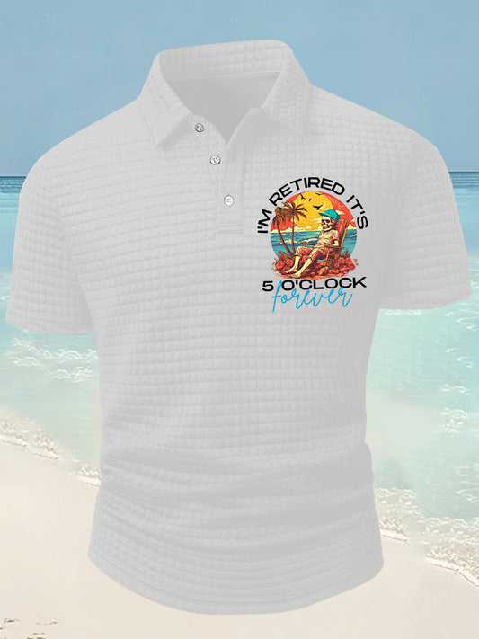 Divertido de los hombres estoy retirado es 5 siempre impreso manga corta Camiseta