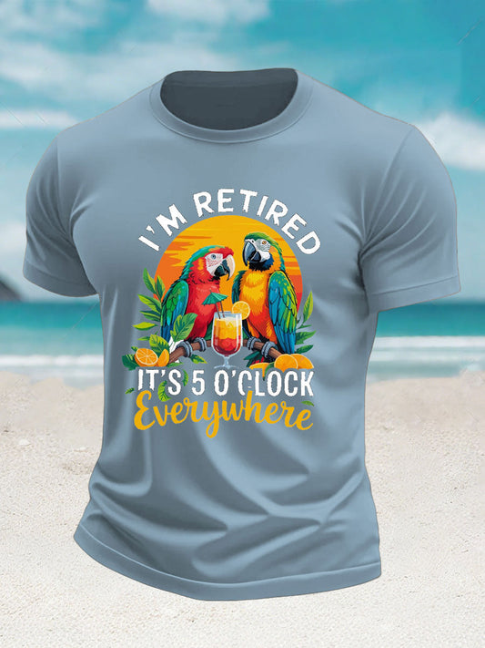 Camiseta de manga corta de algodón imitación Jimmy Buffett Day para hombre