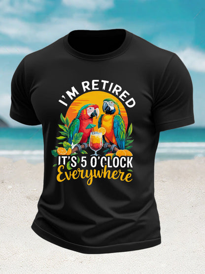 Camiseta de manga corta de algodón imitación Jimmy Buffett Day para hombre