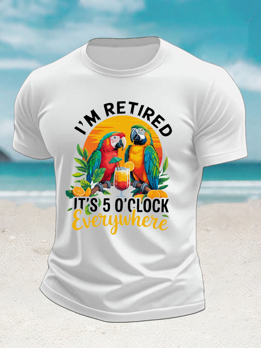 Camiseta de manga corta de algodón imitación Jimmy Buffett Day para hombre