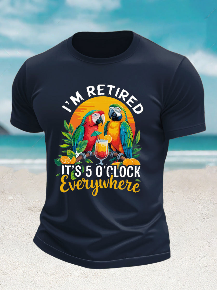 Camiseta de manga corta de algodón imitación Jimmy Buffett Day para hombre