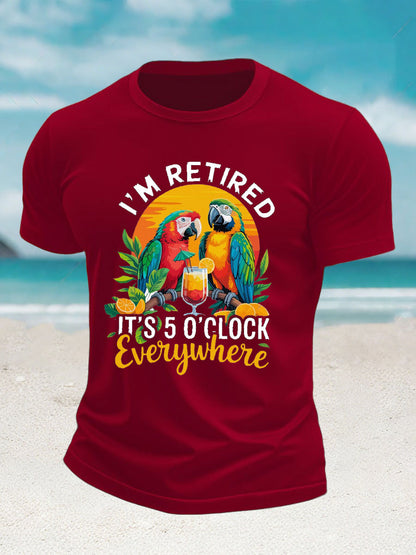 Camiseta de manga corta de algodón imitación Jimmy Buffett Day para hombre