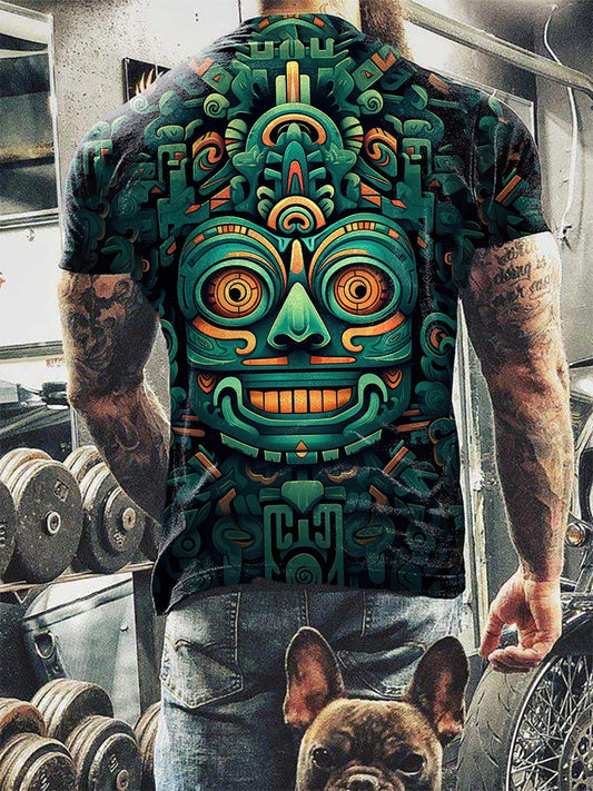 Camiseta tribal mexicana para hombre