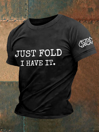 Camisetas de hombre just fold I hon it