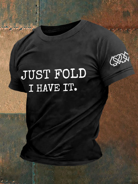 Camisetas de hombre just fold I hon it
