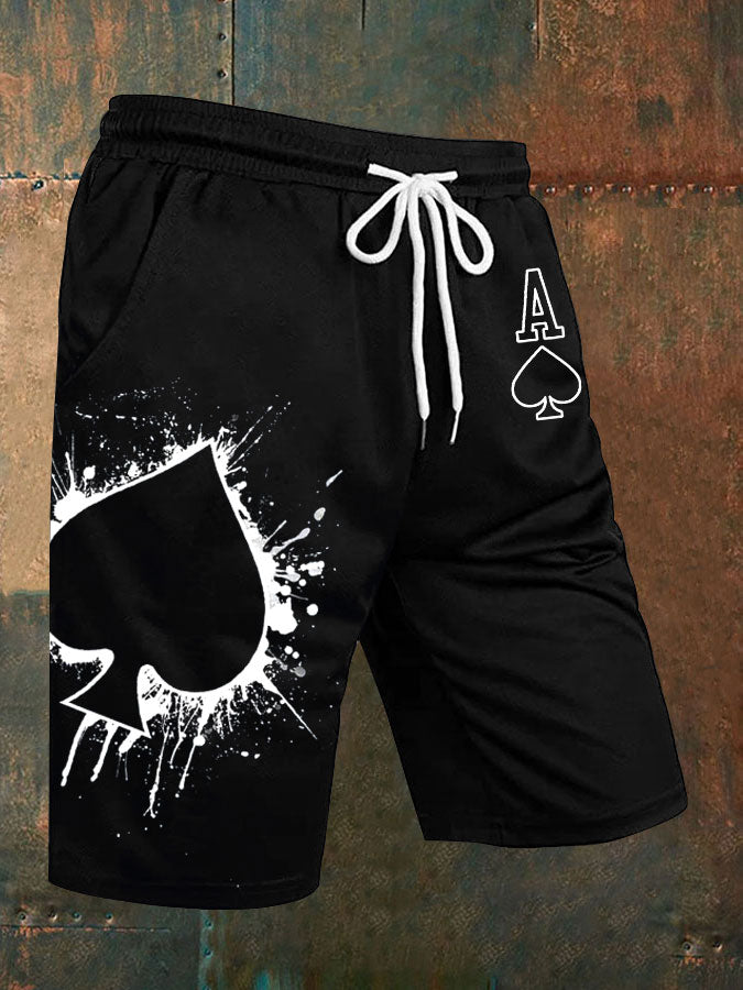 Shorts casuales Texas Hold'em Ace of Spades para hombre