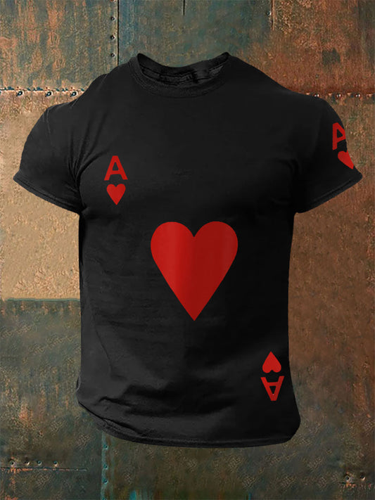 Camisetas de Hombre Poker Ace of Hearts