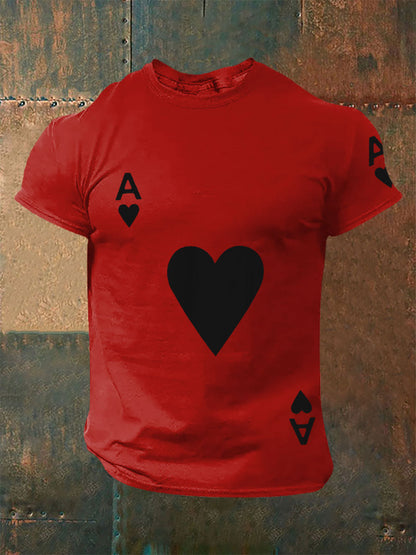 Camisetas de Hombre Poker Ace of Hearts