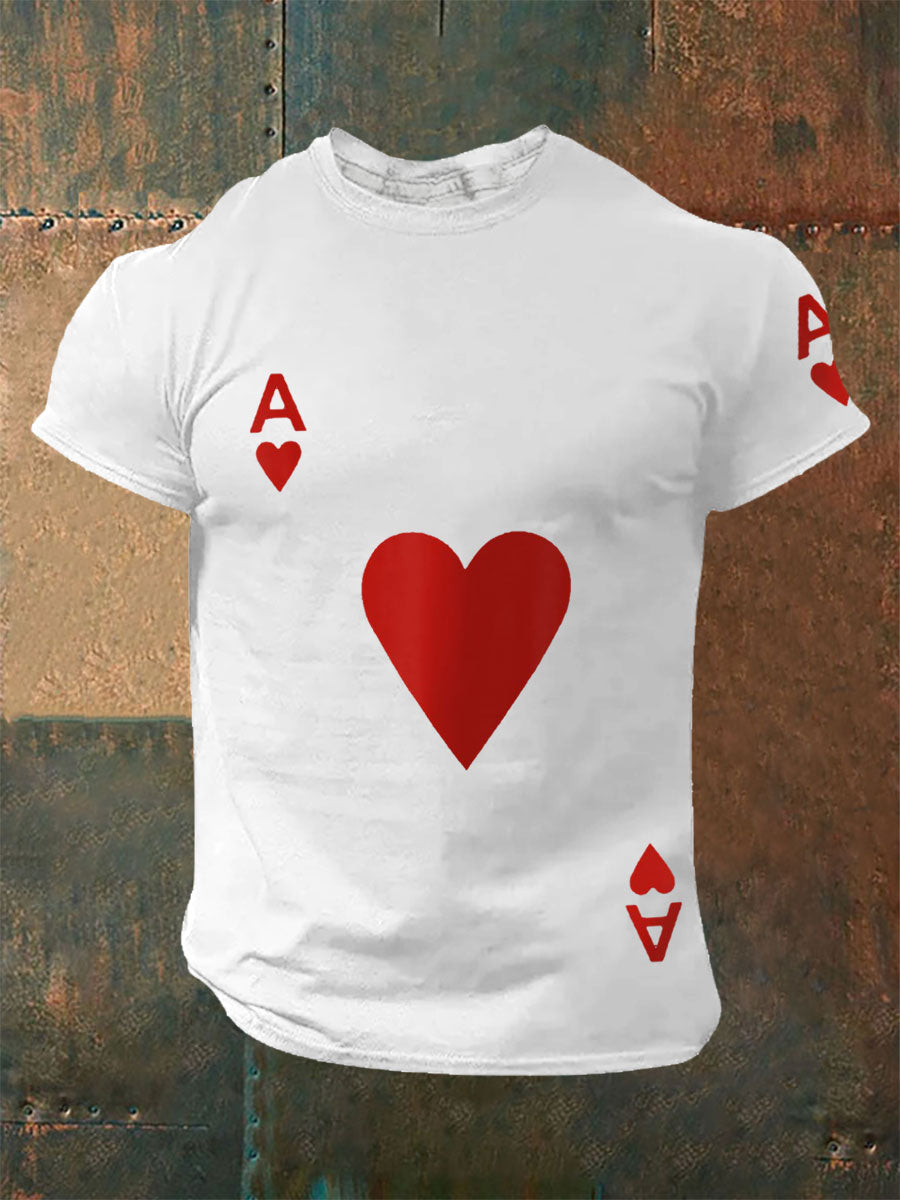 Camisetas de Hombre Poker Ace of Hearts