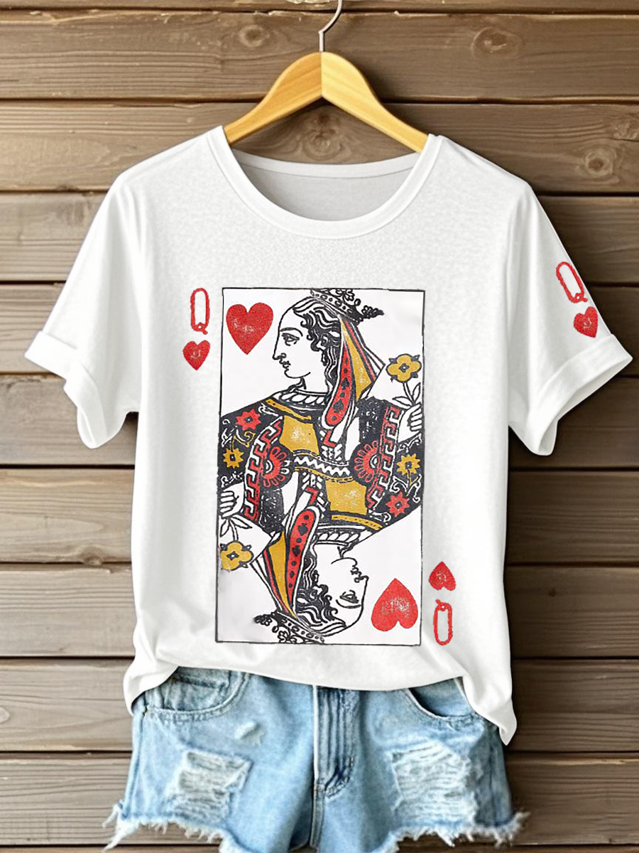 Camisetas Queen of Hearts de Poker para mujer