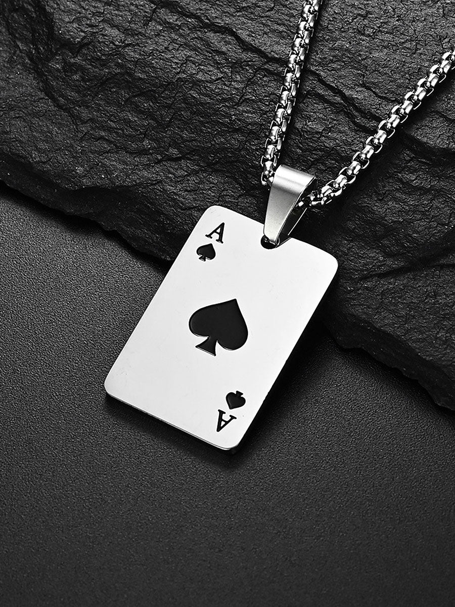 The Ace of Spades Hearts Un collar unisex