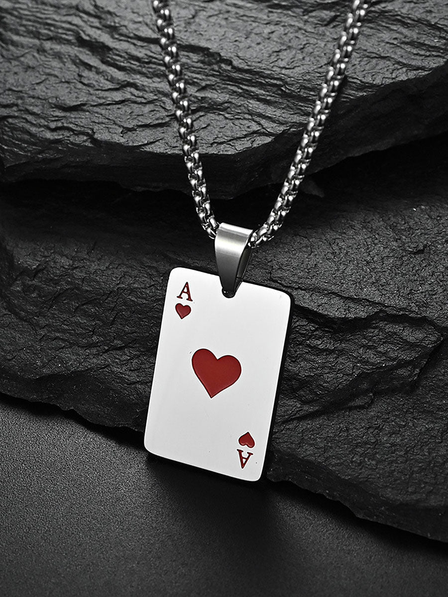 The Ace of Spades Hearts Un collar unisex
