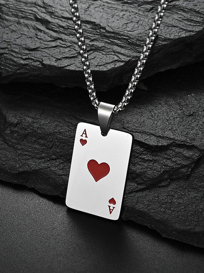 The Ace of Spades Hearts Un collar unisex