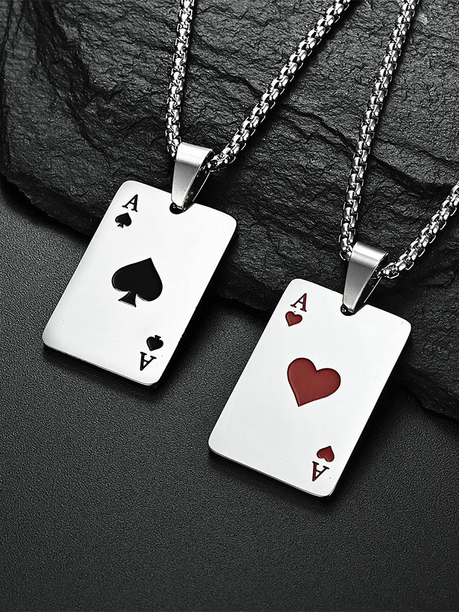 The Ace of Spades Hearts Un collar unisex