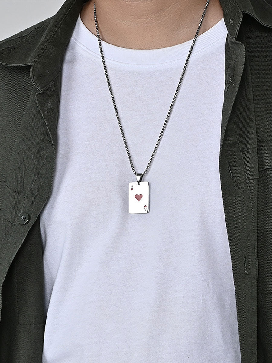 The Ace of Spades Hearts Un collar unisex