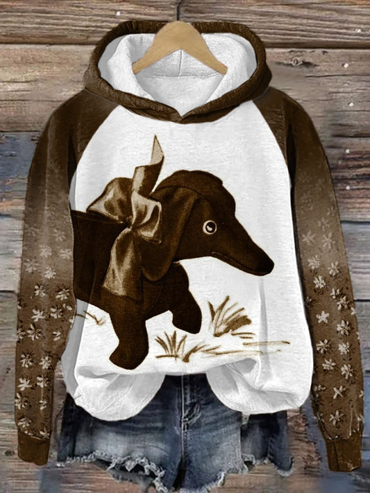 Sudadera mujer dachshund print hoodie